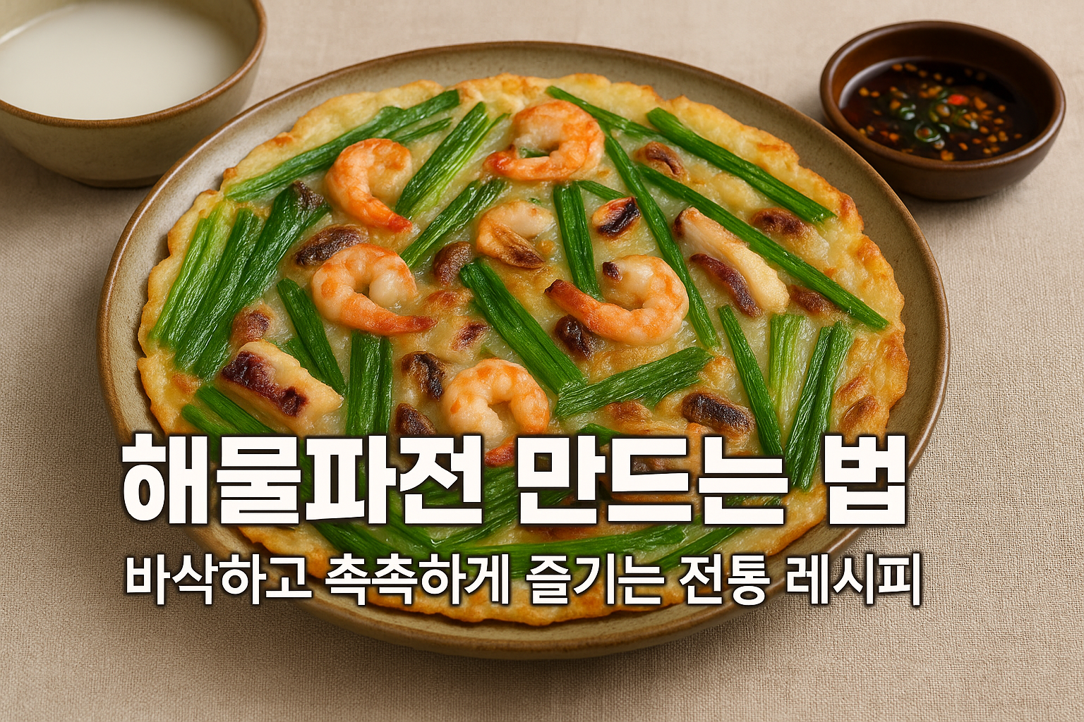 해물파전 만드는 법 – 바삭하고 촉촉하게 즐기는 전통 레시피