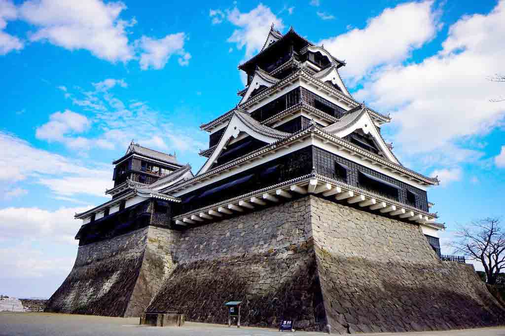 일본 후쿠오카성 전경 사진