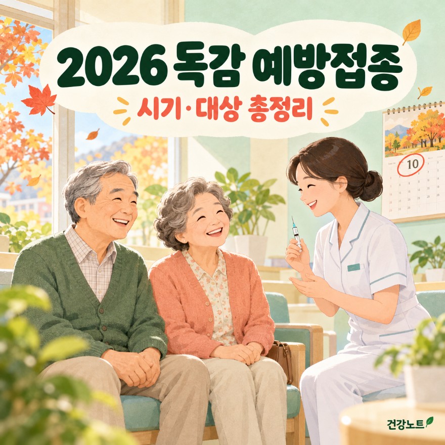 2026 독감 예방접종 시기와 무료 접종 대상 총정리
