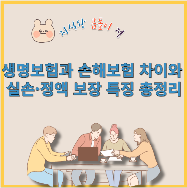 생명보험과 손해보험 차이와 실손,정액 보장 특징 총정리