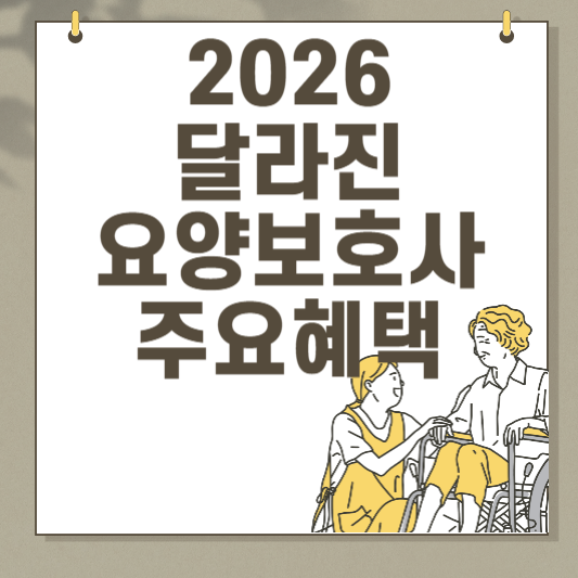 2026 요양보호사, 달라진 혜택
