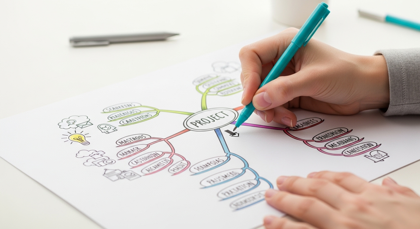 마인드맵 활용법, 생각 정리, 아이디어 구상, 문제 해결, 창의력 향상, 학습 효율, 디지털 마인드맵, 브레인스토밍, 사고력 확장, 계획 수립