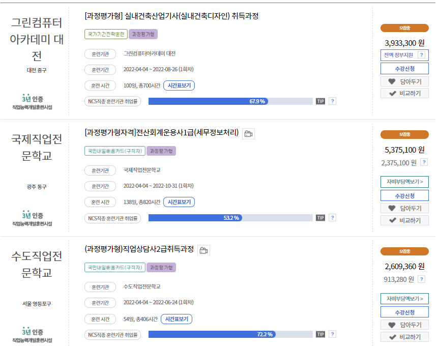 과정평가형 훈련