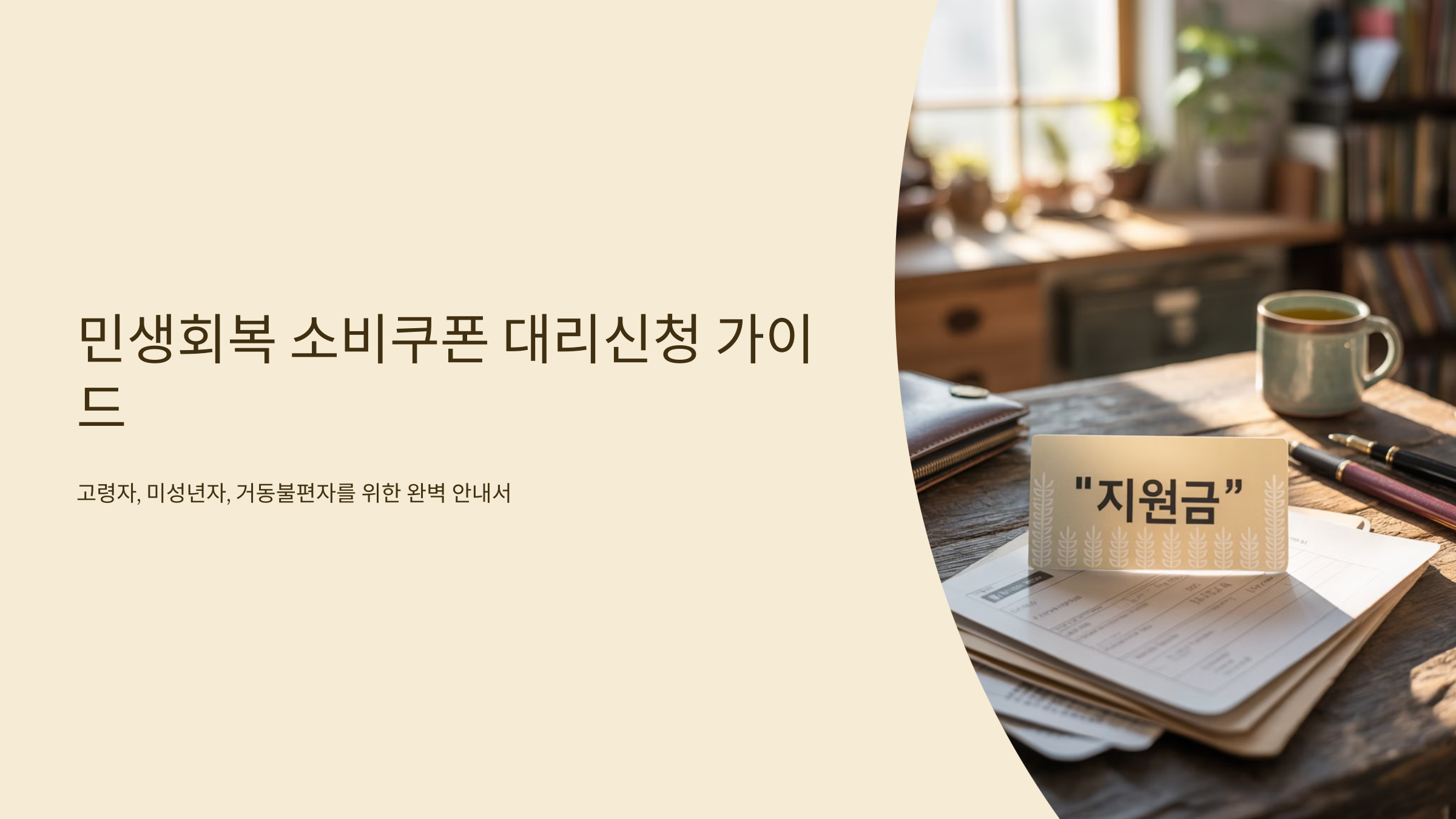 민생회복 소비쿠폰 대리신청 방법