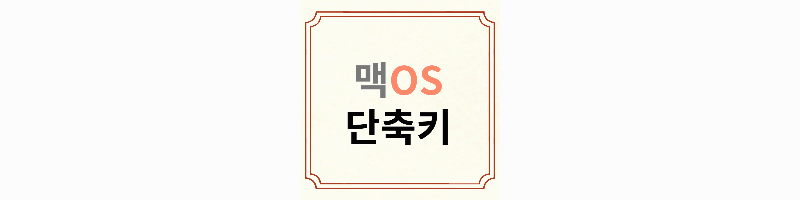 맥os단축키텍스트