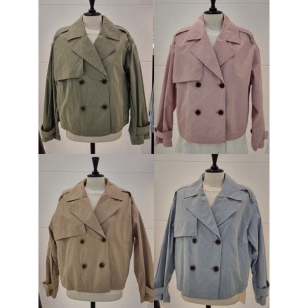 SOUP 더블단추 숏 트렌치코트 SY4BB85