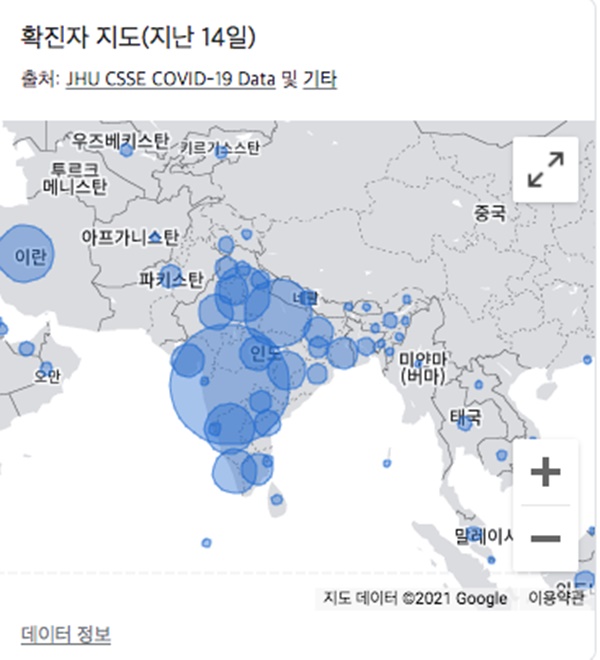 인도 코로나 확진자
