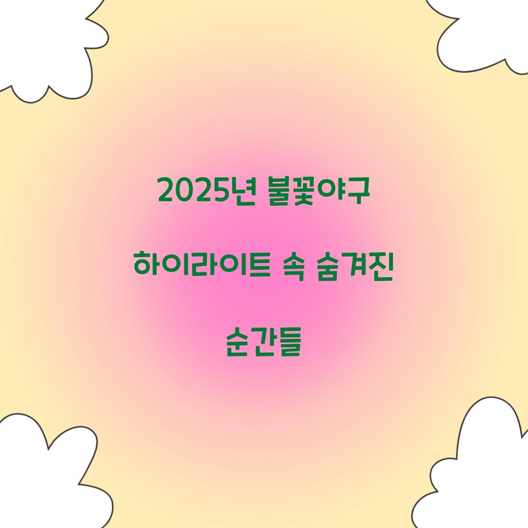 불꽃야구 하이라이트