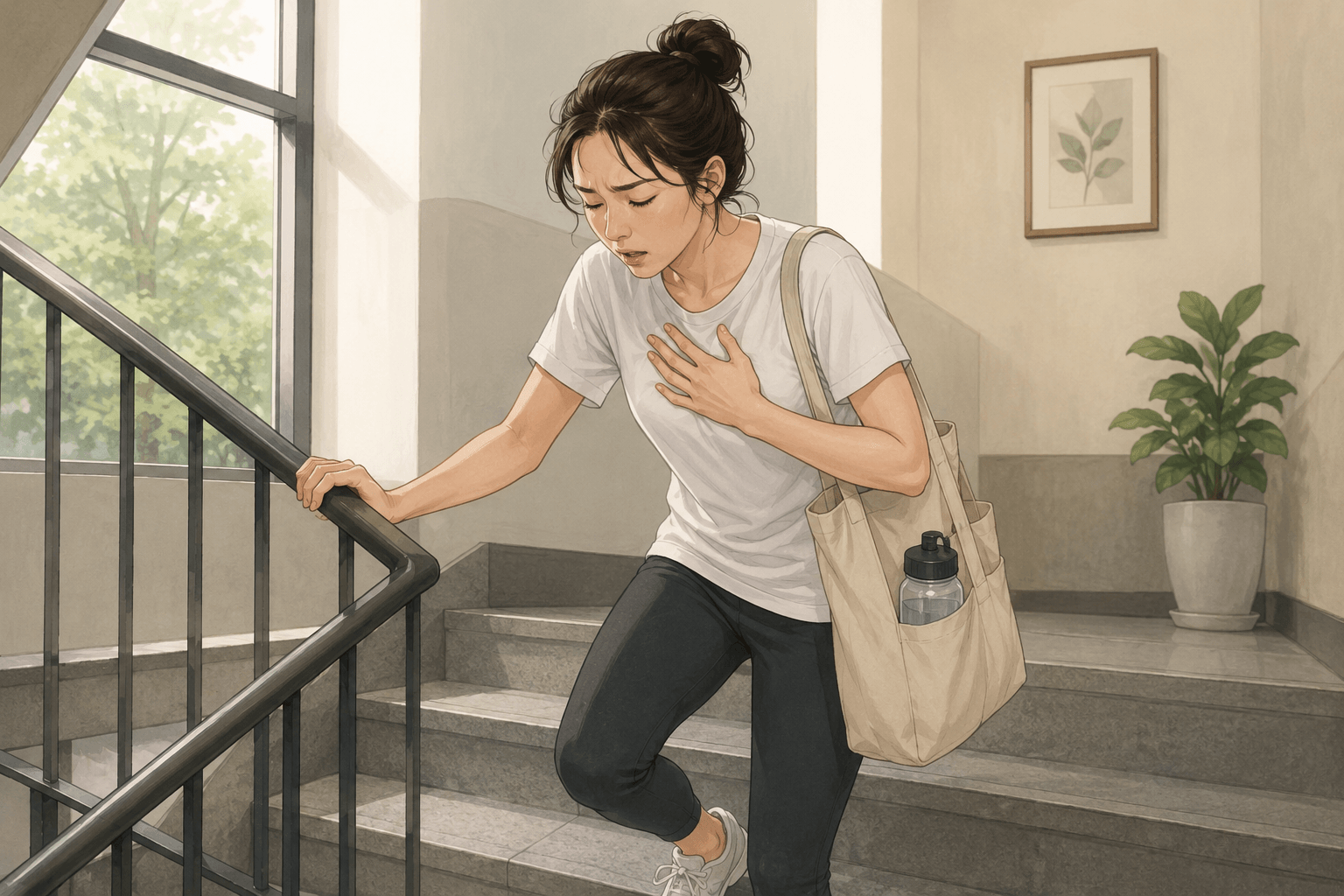 계단에서 숨 쉽게 찬다면 평소 달라진 점 살펴보세요