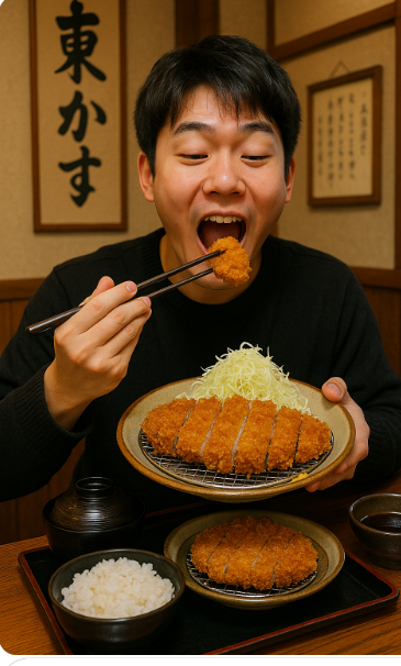 일본 돈까스 먹방 여행 사진