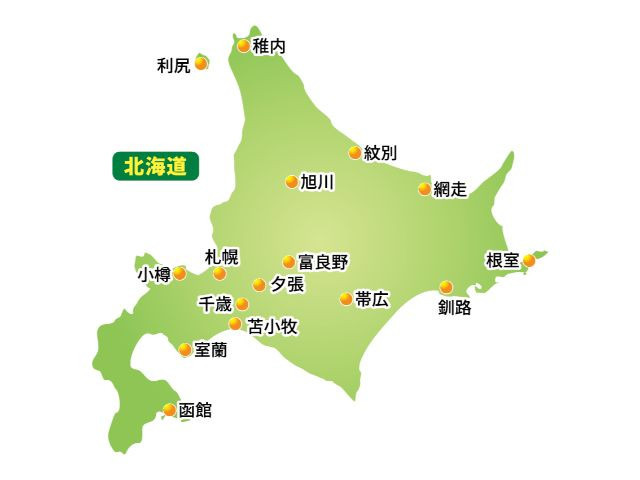홋카이도 지도