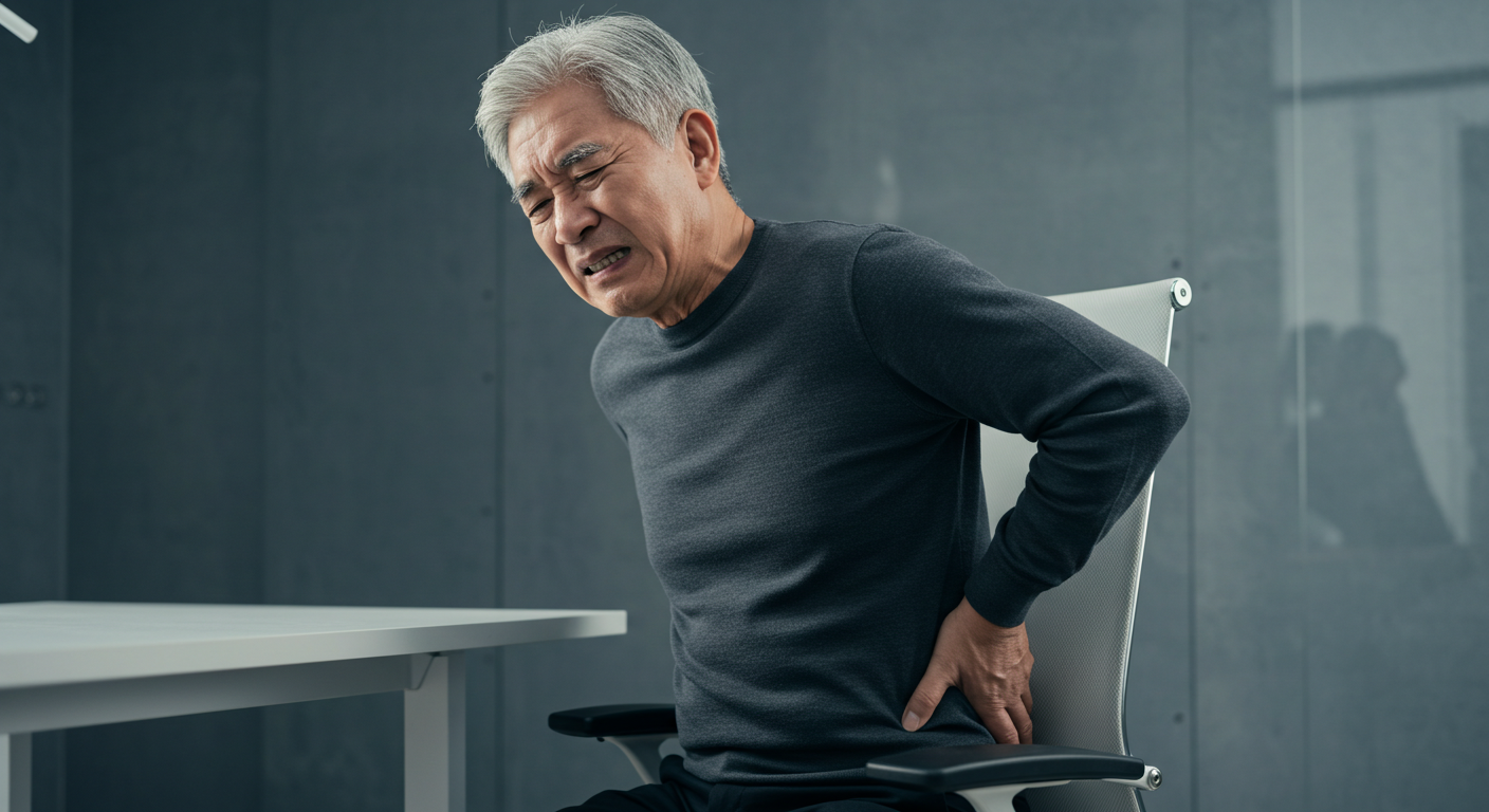 허리통증, 앉을때통증, 허리디스크