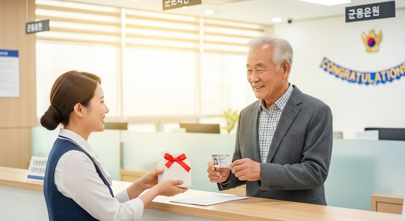 운전면허 반납 지원금을 신청하는 노인 모습