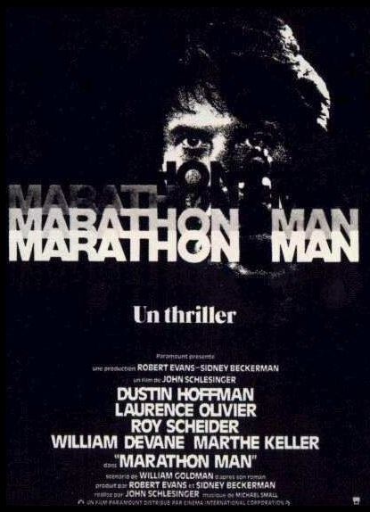 더스틴 호프만 주연의 영화 마라톤맨 포스터.