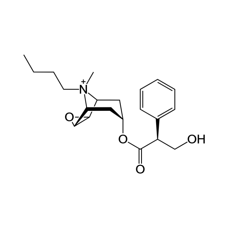 부틸스코폴라민브롬화물 화학 구조