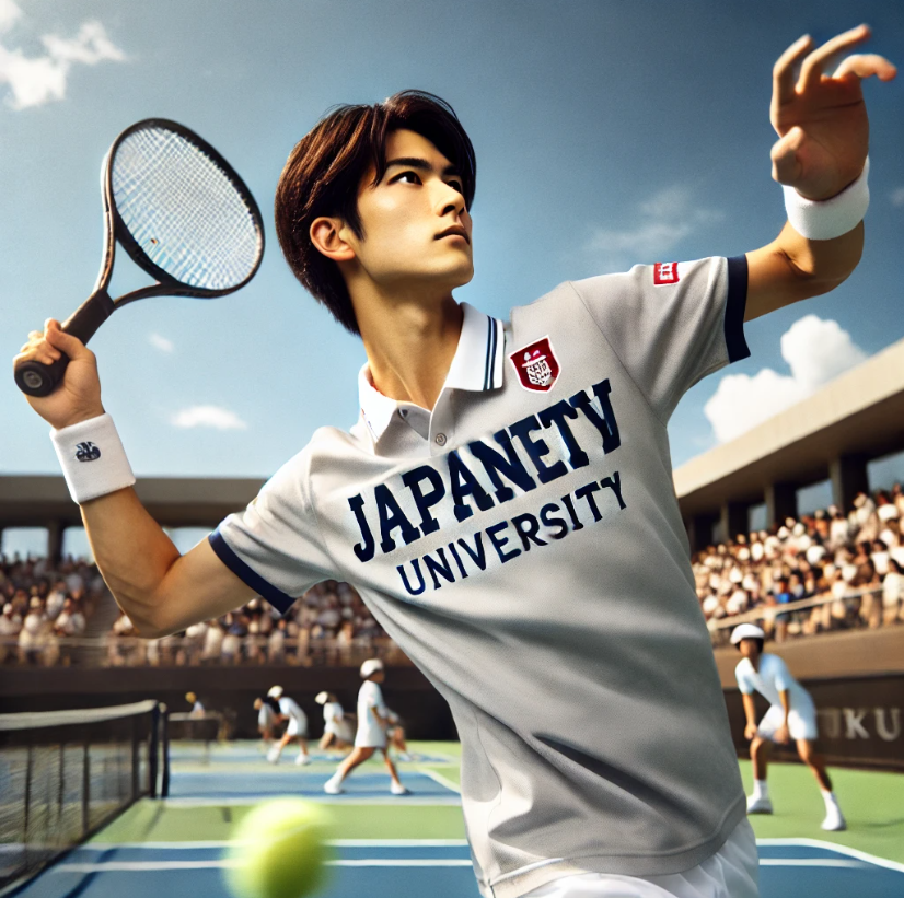 일본 대학 테니스 선수에 관한 사진