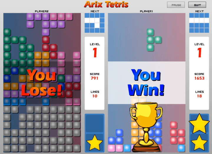 에이릭스-2인용-테트리스-플래시게임-종료-화면