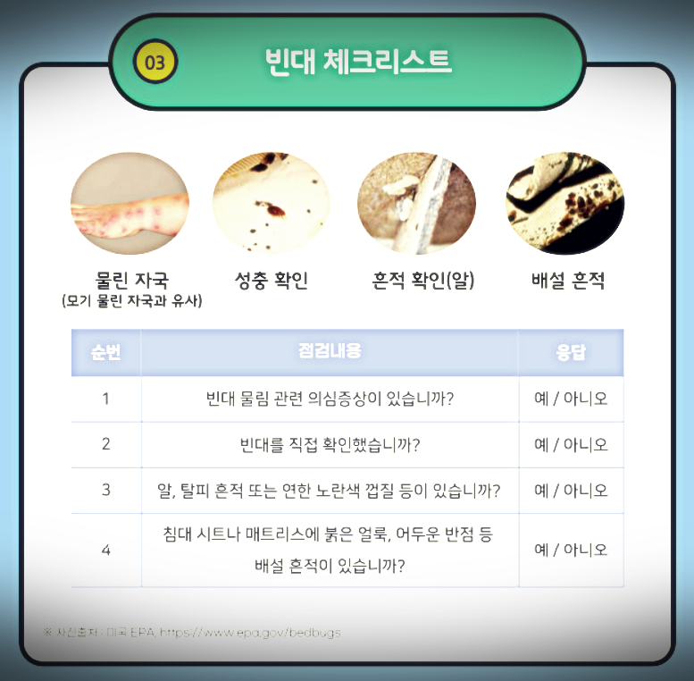 빈대 체크리스트