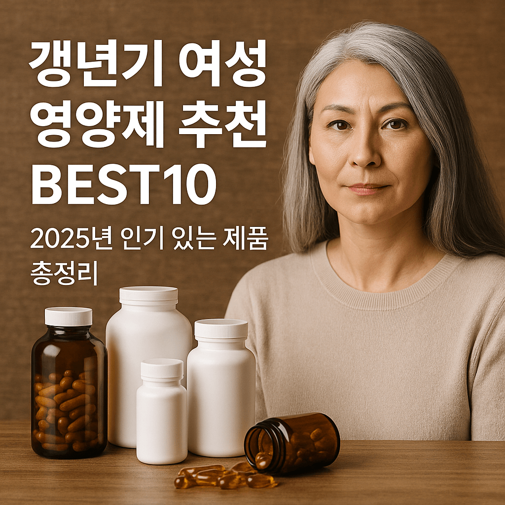 갱년기 여성 영양제 추천 BEST10
