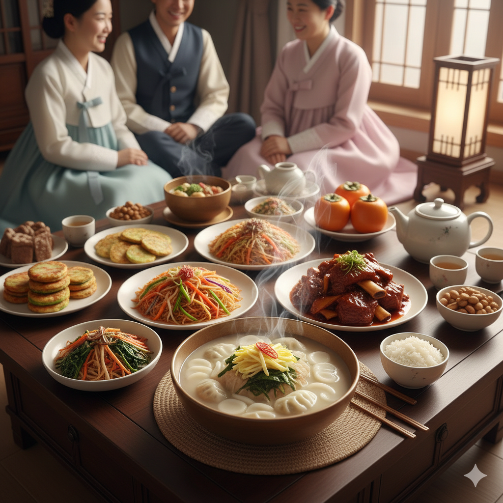 명절 음식상