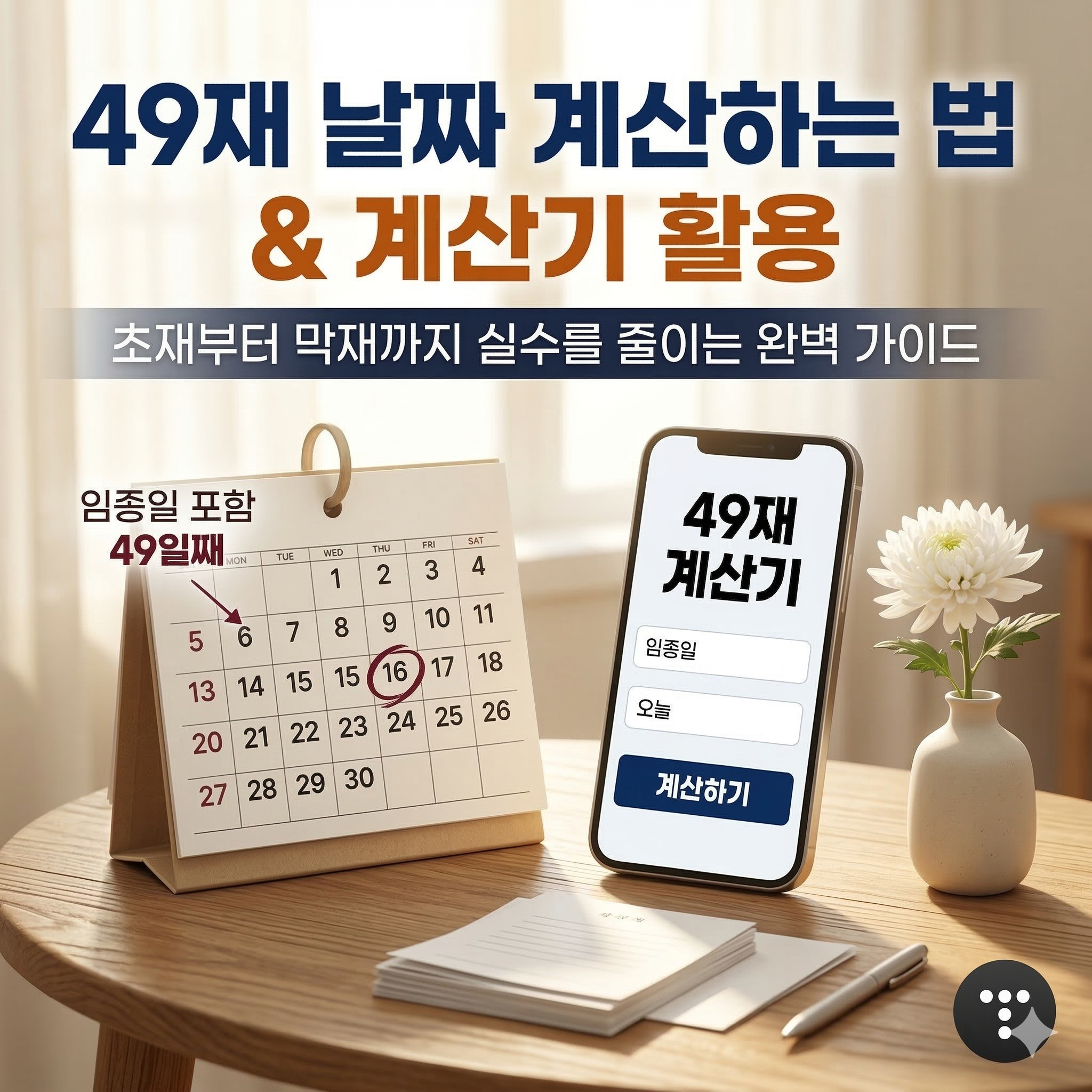 49재 계산기 활용법 및 정확한 날짜 계산 가이드