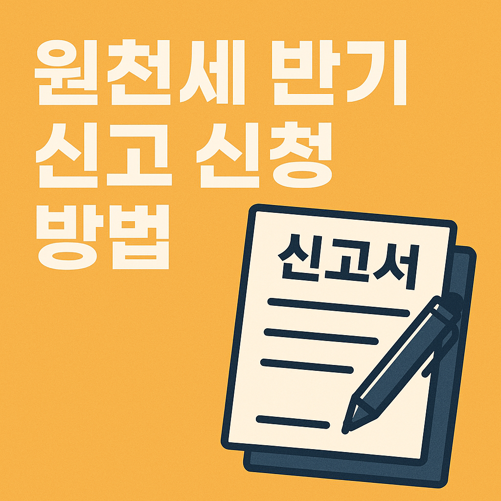 직원 급여 신고, 매달 안 해도 된다?👉 원천세 반기 신고 완전 정복!