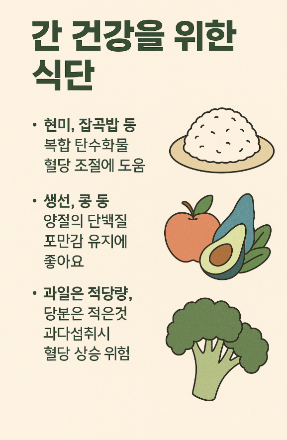 간 건강을 위한 식단