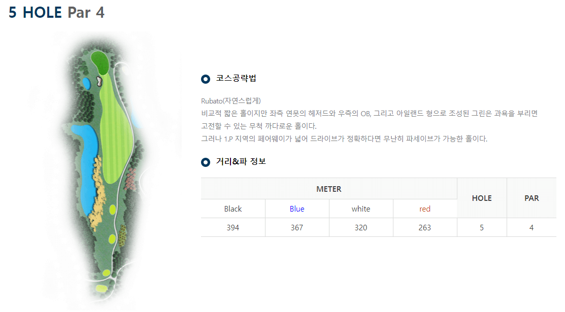 스프링베일 골프클럽 5홀