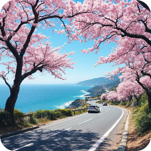 달맞이 고개 벚꽃 이미지