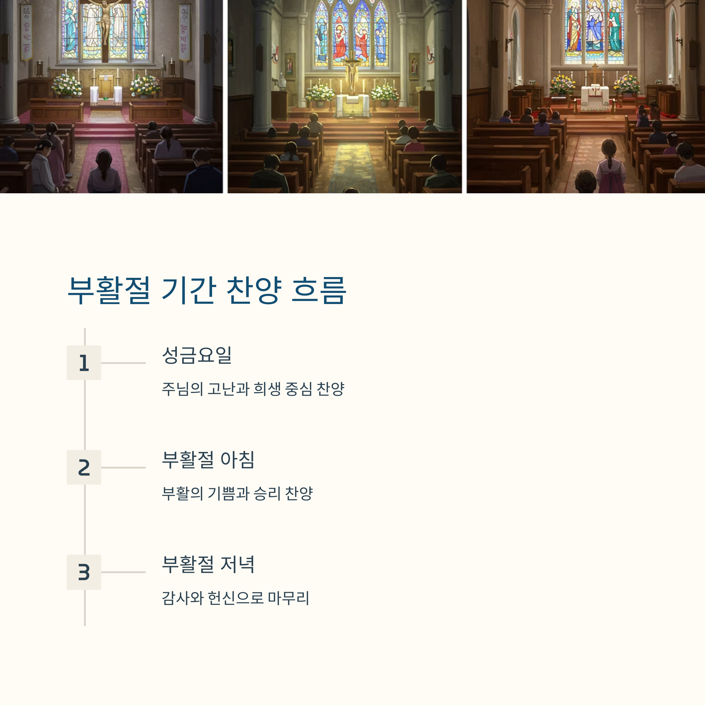 성금요일부터 부활절까지 흐름