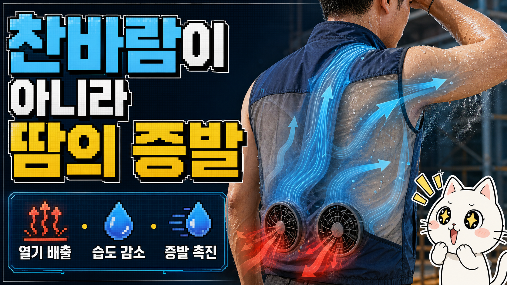 선풍기조끼 땀 증발 냉각 원리