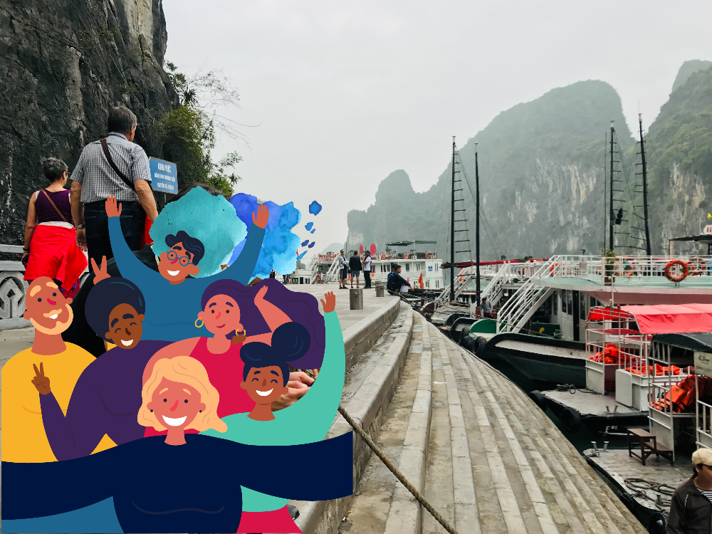 하롱베이 승솟동굴 선착장