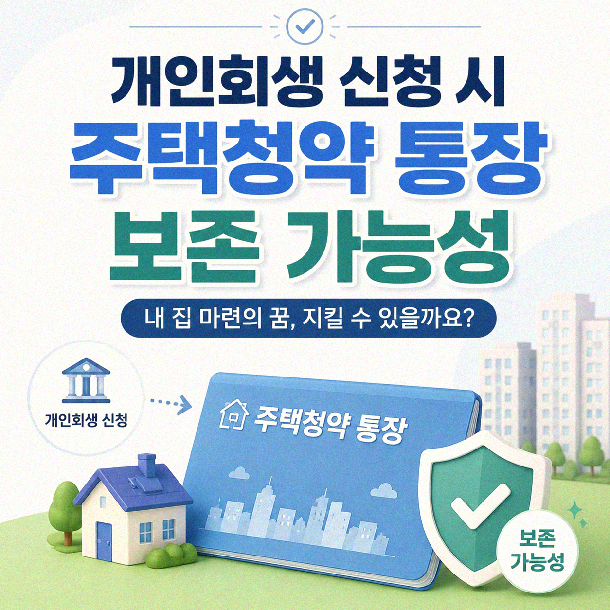 개인회생 중 주택청약 통장은 어떻게 되나요?
