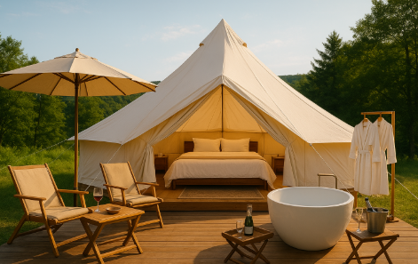 고급 글램핑 캠핑 관련 사진