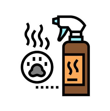 중성세제로 냄새 제거하여, 그 자리에 다시 배변과 소변 실수를 하지 않도록 해주세요