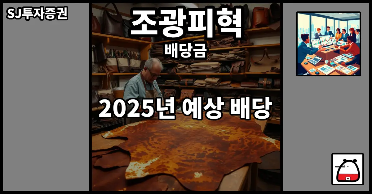 조광피혁배당금
