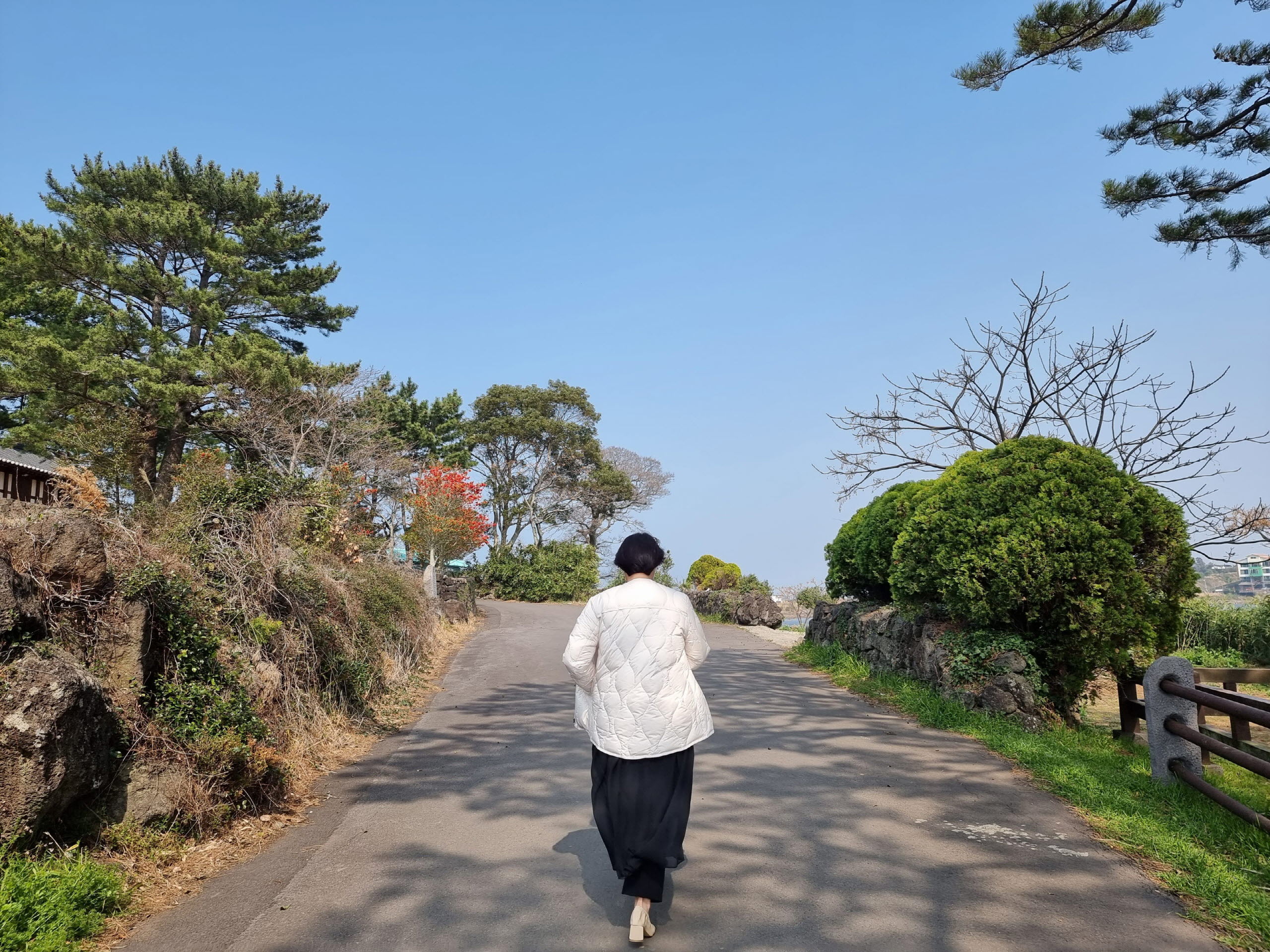 수산저수지 산책로