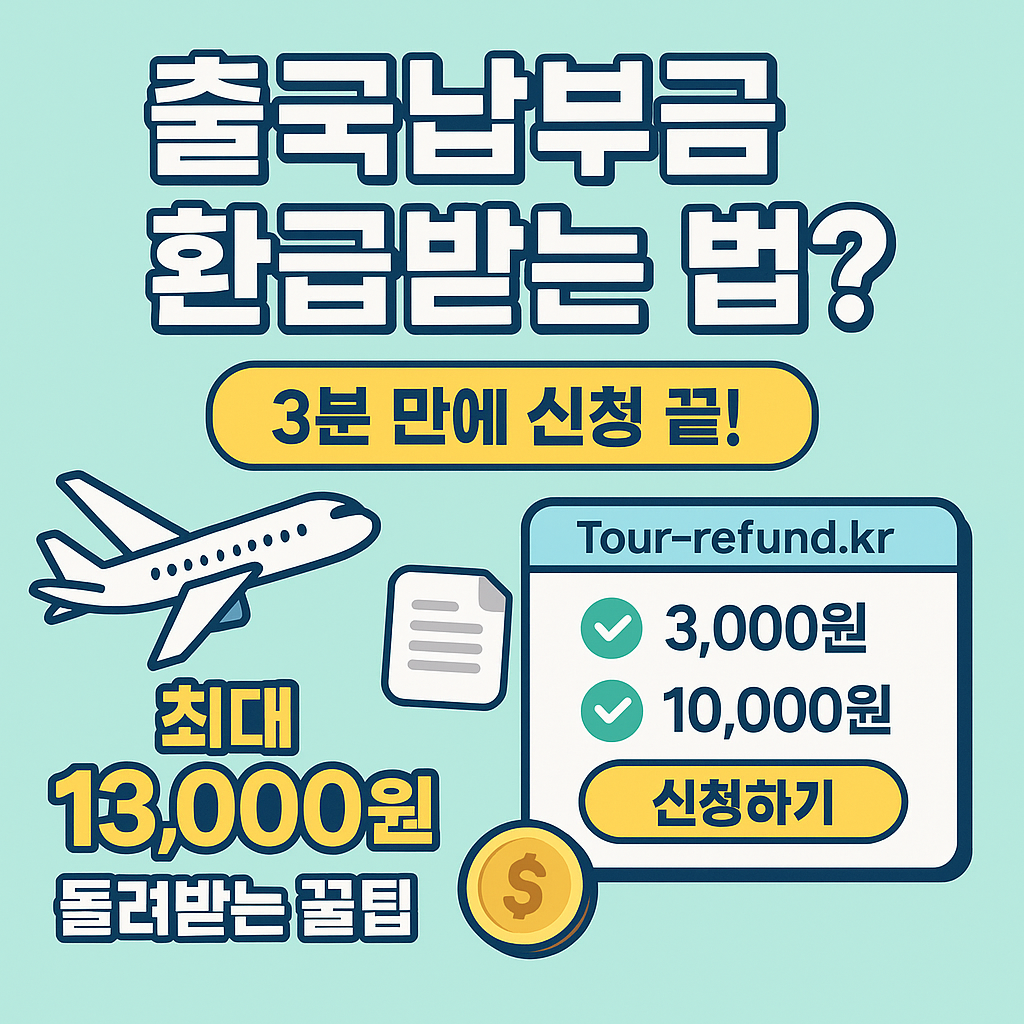 출국납부금 환급받는 법? 3분 만에 신청 끝.