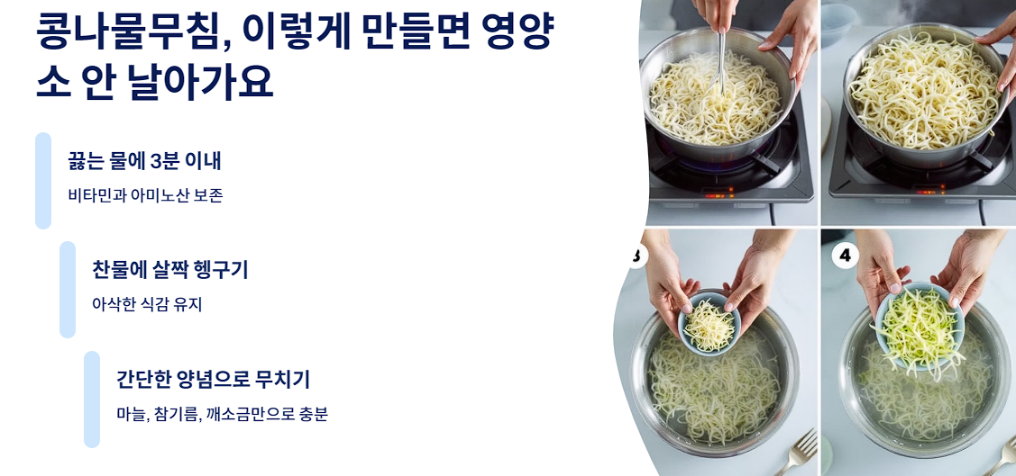 콩나물무침, 이렇게 만들면 영양소 안 날아가요