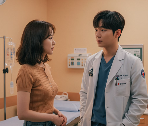 식이섬유 많은 음식 등에 대해 의사와 상담하는 모습 2