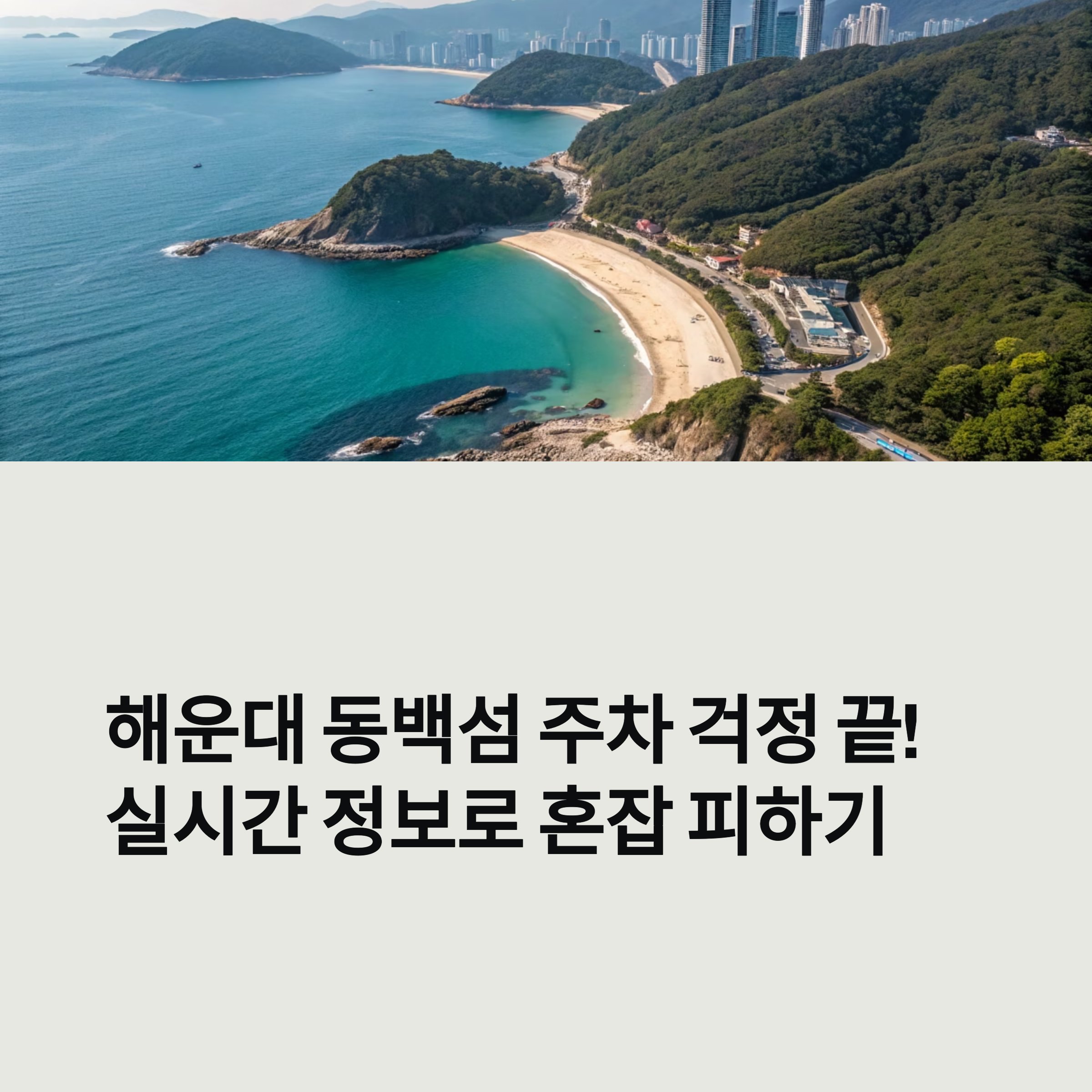 해운대 동백섬 주차 걱정 끝, 실시간 정보로 혼잡 피하기