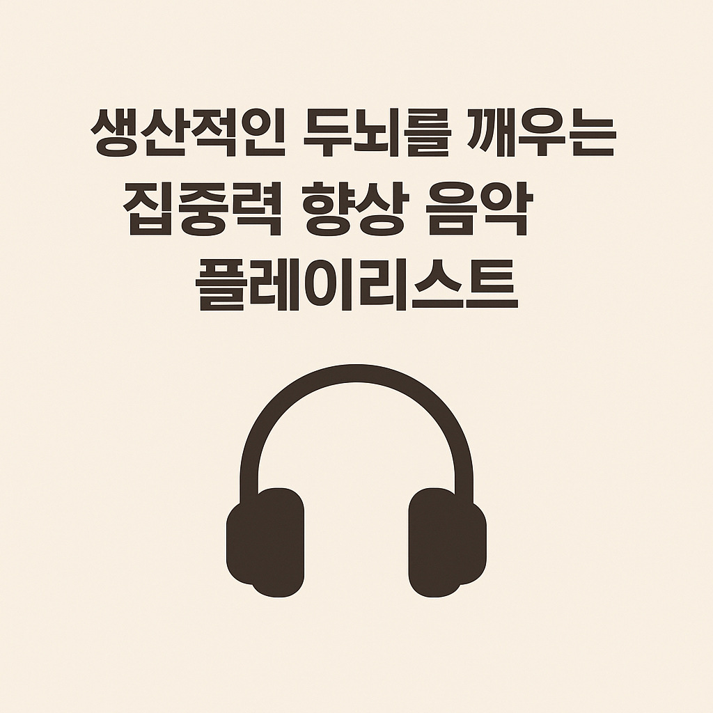 집중력 향상 음악 플레이리스트