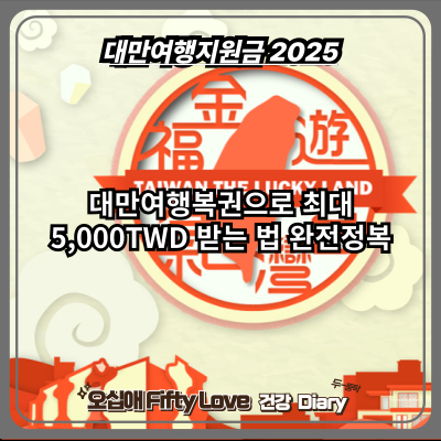 대만여행지원금 2025: 대만여행복권으로 최대 5,000TWD 받는 법 완전정복