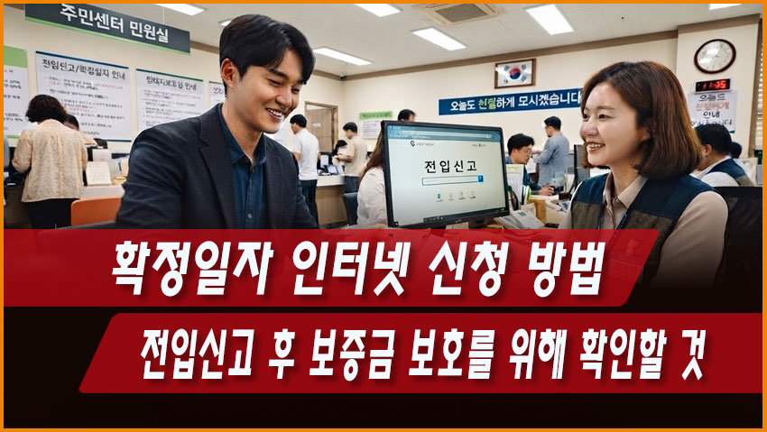 확정일자 인터넷 신청 방법|전입신고 후 보증금 보호를 위해 확인할 것