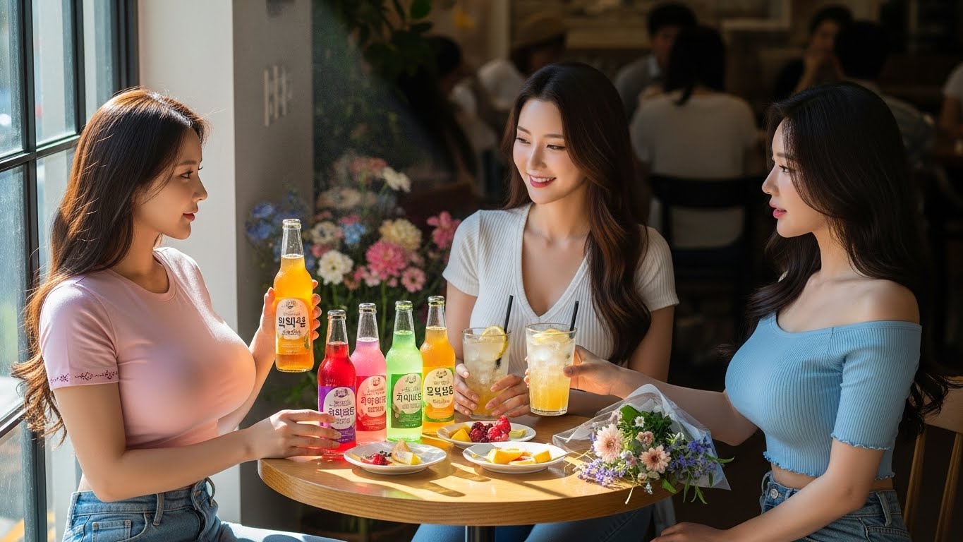 콤부차를 마시는 여자들