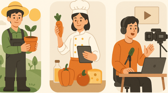 다양한 창업활동을 하는 청년들의 모습