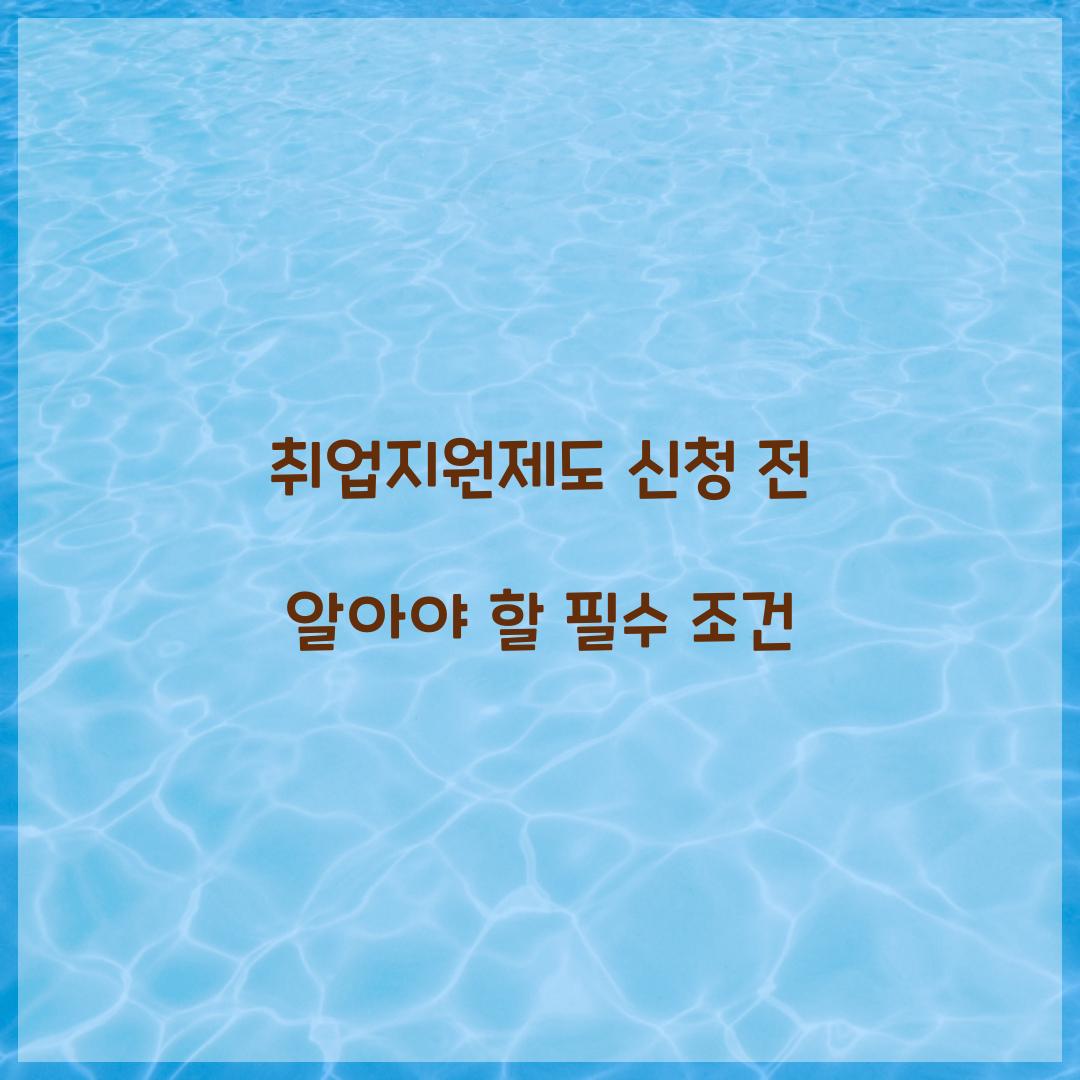 취업지원제도