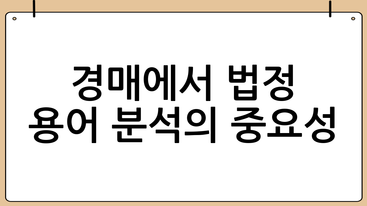 경매에서 법정 용어