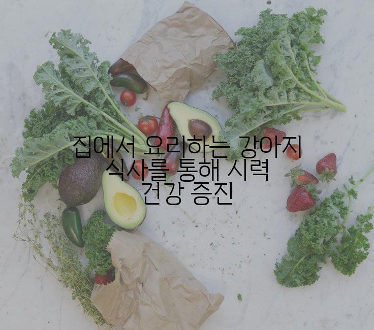 집에서 요리하는 강아지 식사를 통해 시력 건강 증진