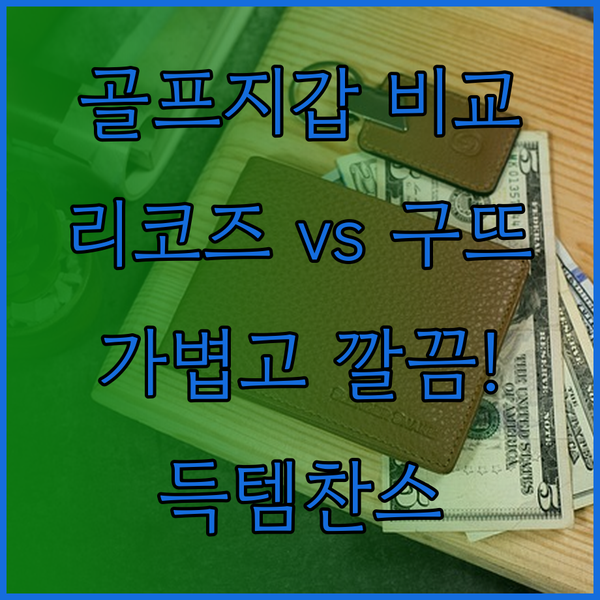 가볍고 깔끔한 골프 지갑? 리코즈와 
